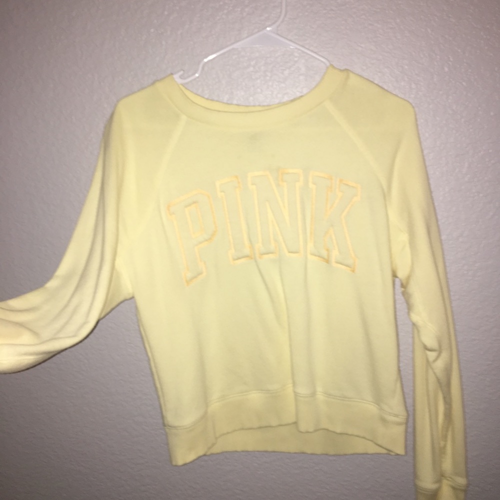 Light yellow Pink Crewneck